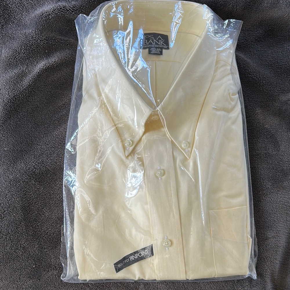 Jos. A. Bank Yellow Dress Shirt Classic Style